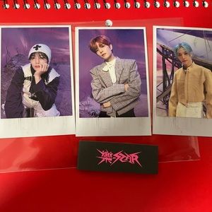 Stray Kids Rock Star Polaroids IN, Felix, and Seugmin